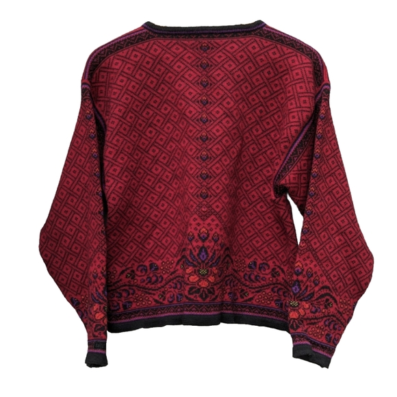 DALE OF NORWAY Floral Cardi-Sweater-L - Picture 4 of 9